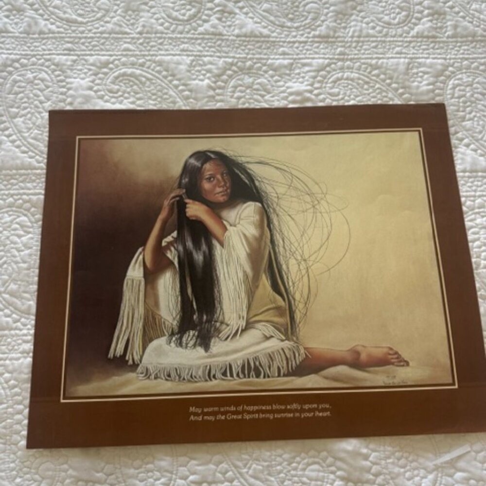 Alawa-sta-we-ches Penni Anne Cross Print 1980 by Leanin Tree Publishing  Co